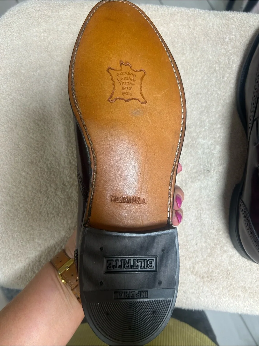 CROWN EXECUTIVE COLLECTION leather wingtip tassel brogue style loafers sz 10 NEW